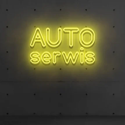 Napis LED Auto Serwis