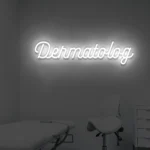 Neonowy napis Dermatolog