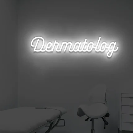 Neonowy napis Dermatolog