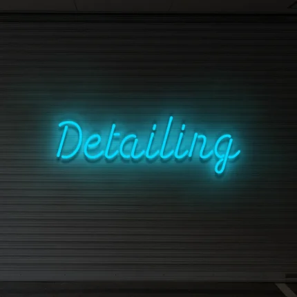 Neonowy napis Detailing