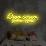 Napis LED Dwa serca