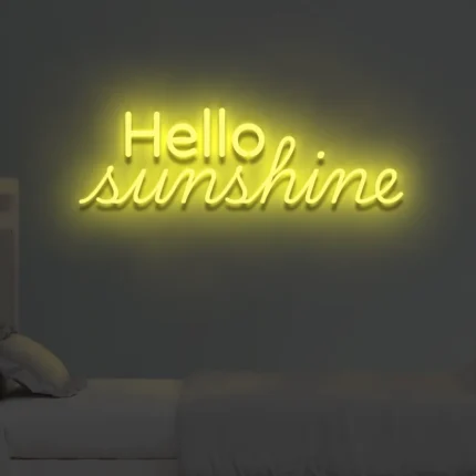 Neonowy napis Hello Sunshine