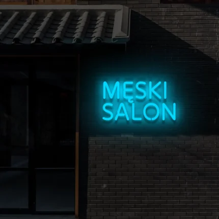 Barber neon Męski salon
