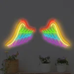 Neon LED Tęczowe Skrzydła