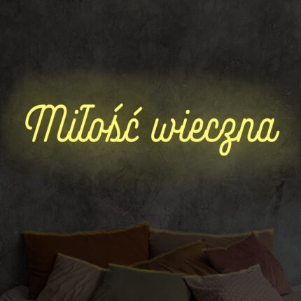Napis LED Miłość wieczna